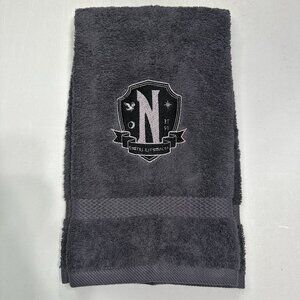 Wednesday Nevermore Embroidered Hand Towels Bathroom Home Decor Goth Witch